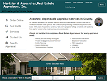 Tablet Screenshot of hertzlerappraisals.com